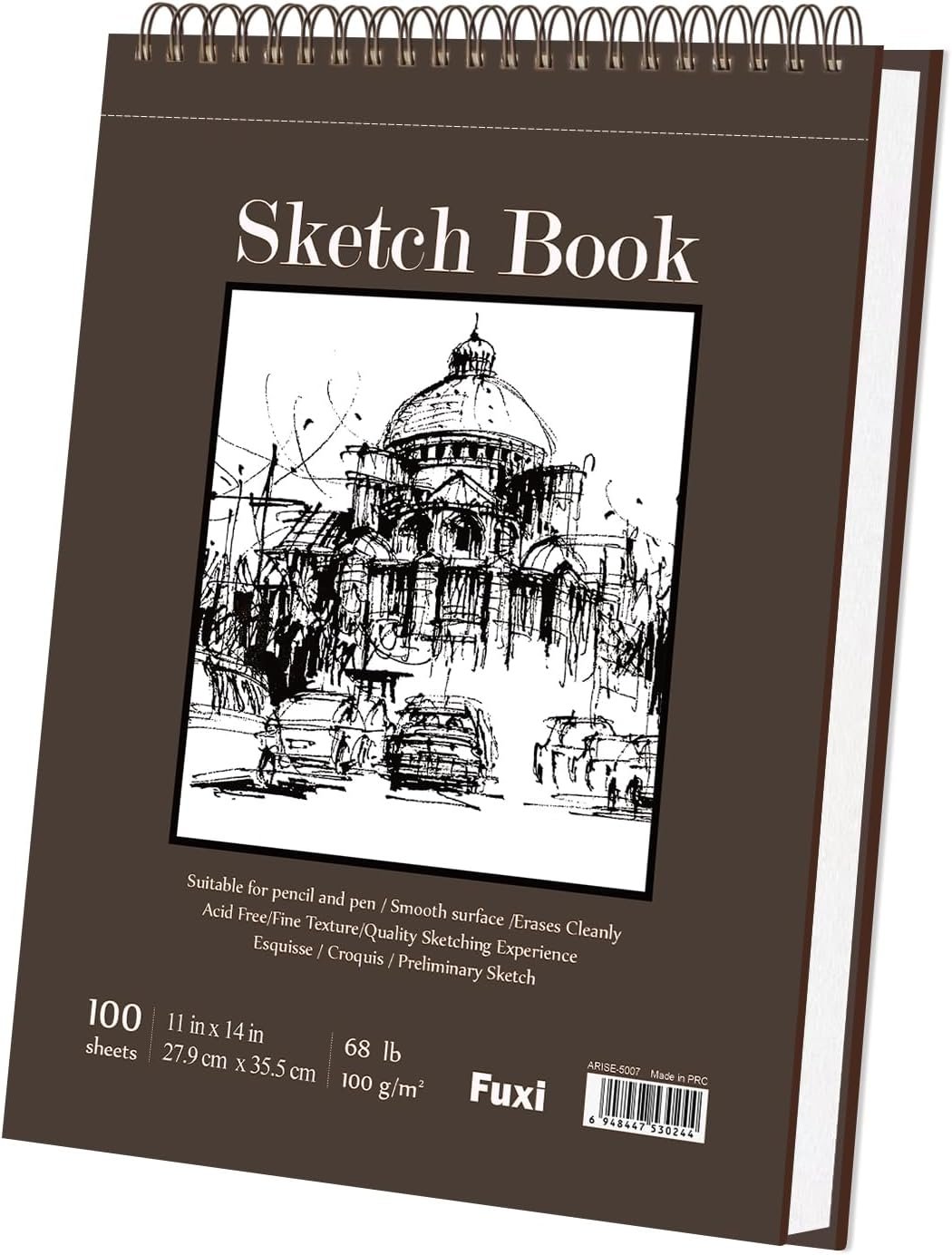 Fuxi Sketch Book 11″ x 14″, Large Drawing Pad Paper, 100 Sheets_68lb/100gsm