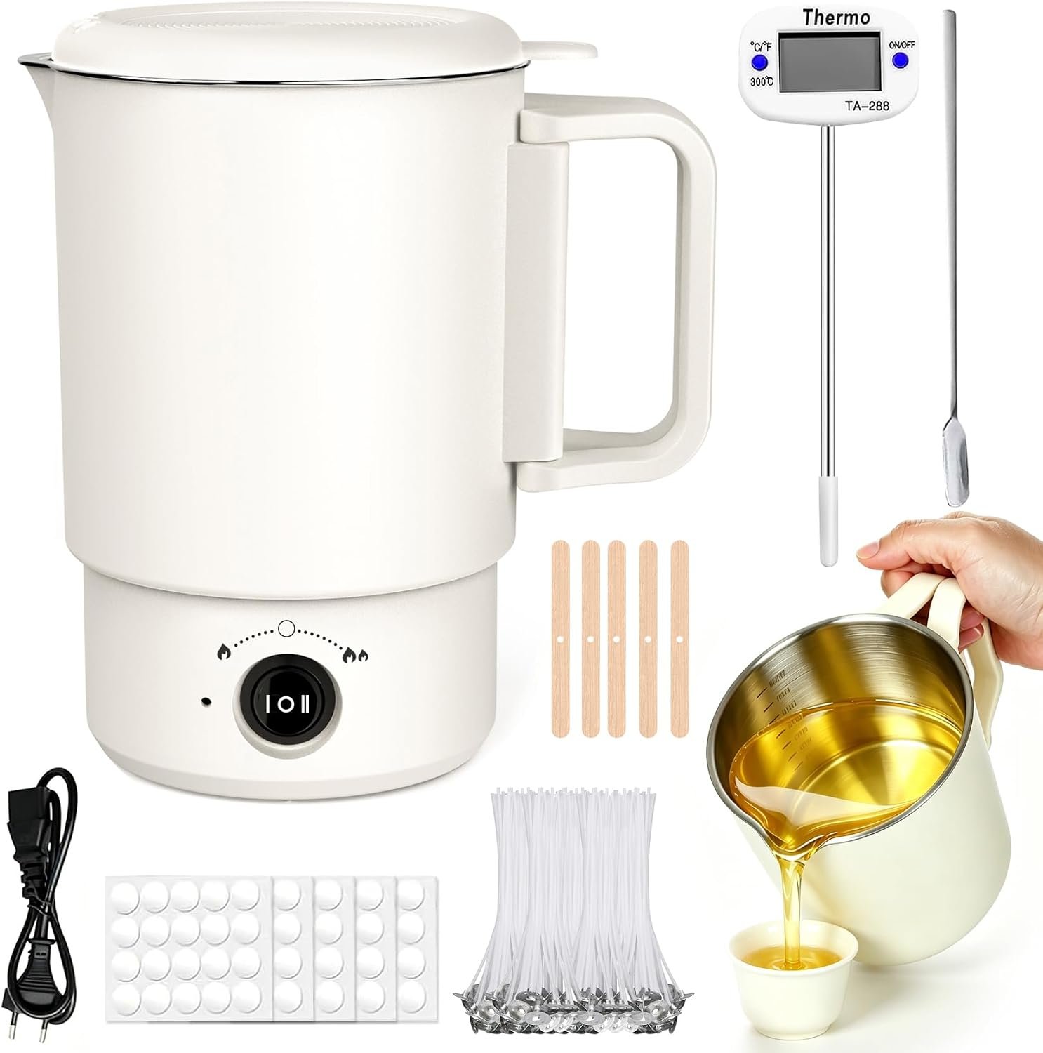 27 OZ Candle Making Supplies Kit with Wax Melting Pot for DIY Soap Making
