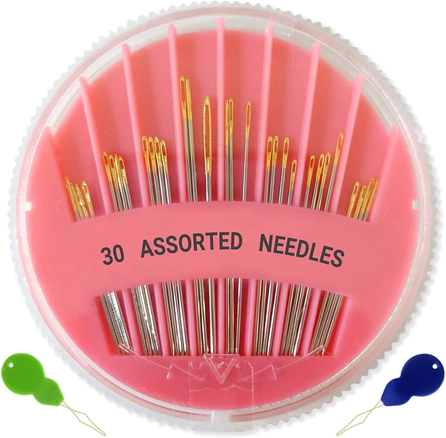 30 Pack Premium Hand Sewing Needles, 6 Sizes Assorted Sewing Needles