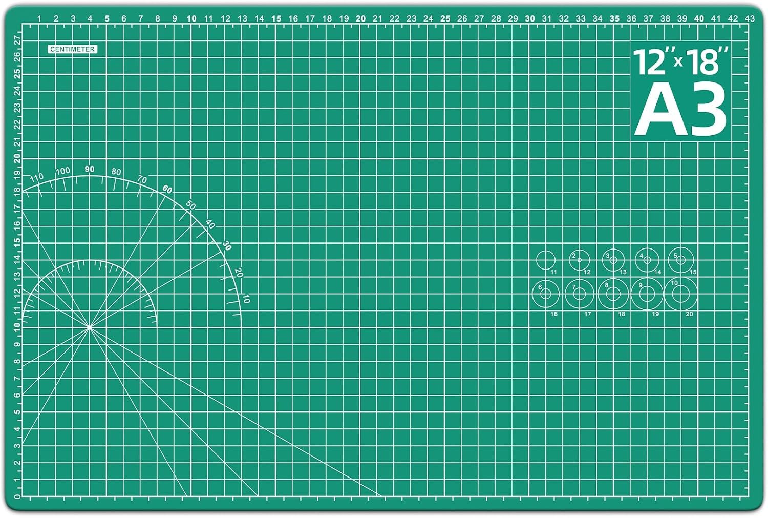 DIYSELF 12in×18in Cutting Mat for Sewing, A3 Cutting Mat, Paper Craft Tools