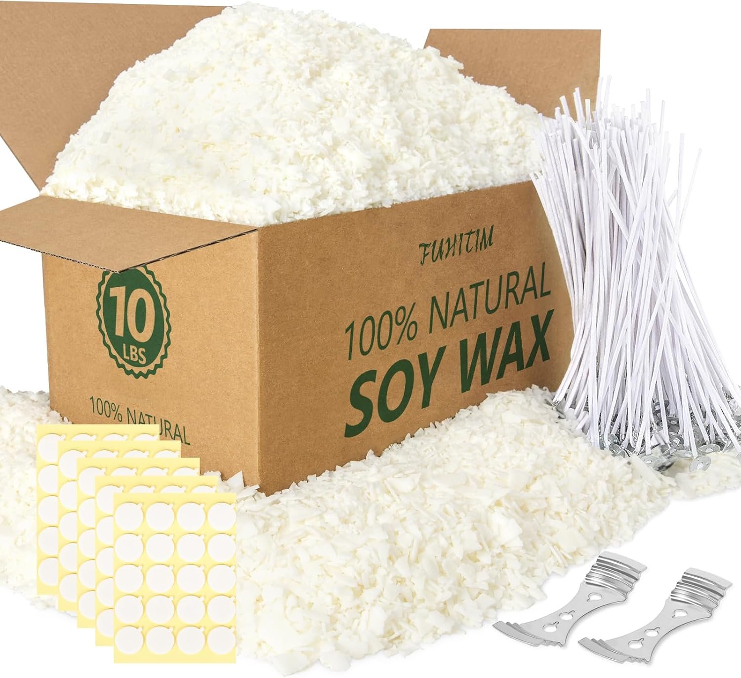 FUHITIM Soy Candle Wax for Candle Making 10 lbs Bag
