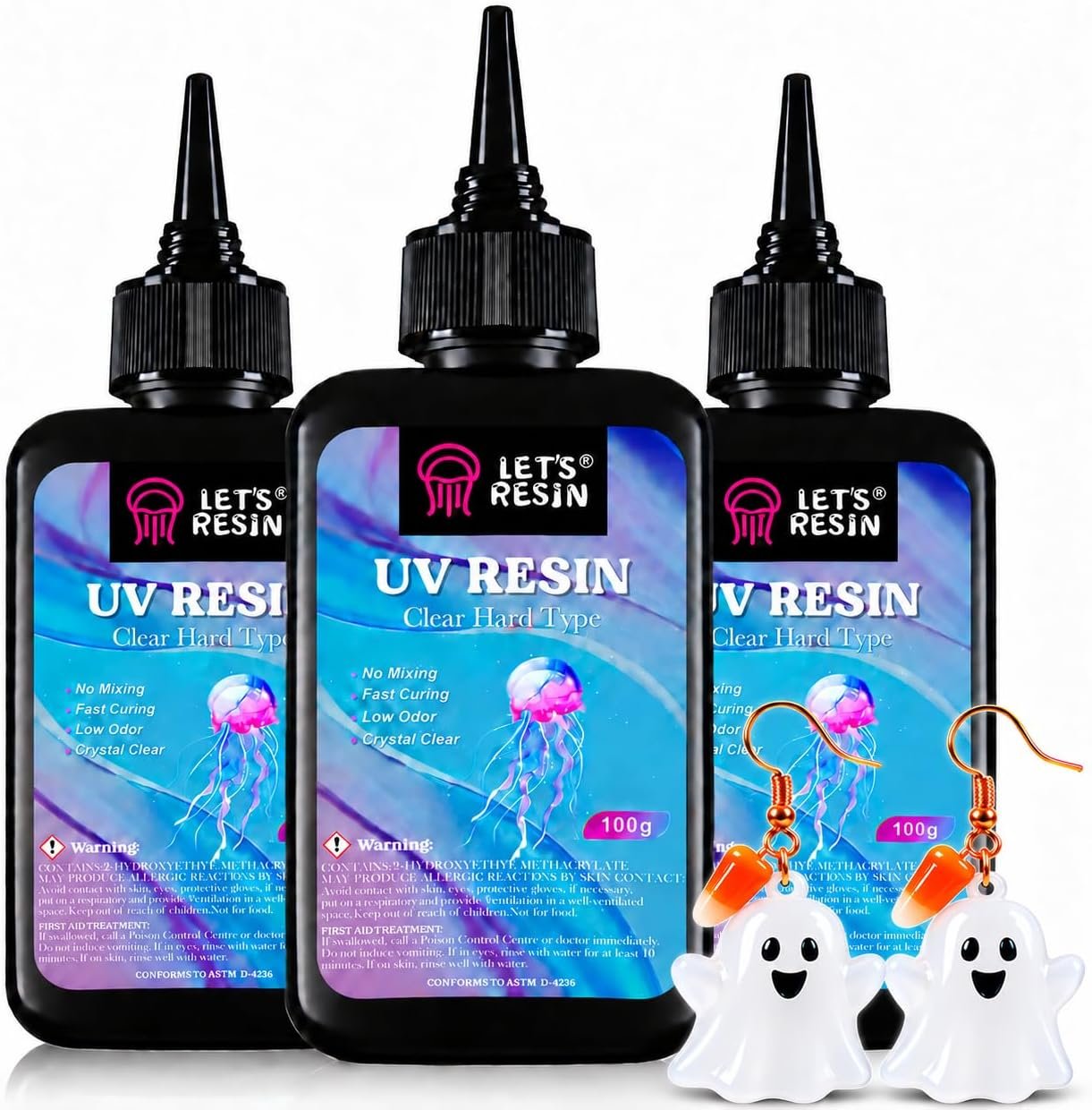 LET’S RESIN UV Resin, 300g Hard Resin Kit for Craft, Casting, Silicone Mold