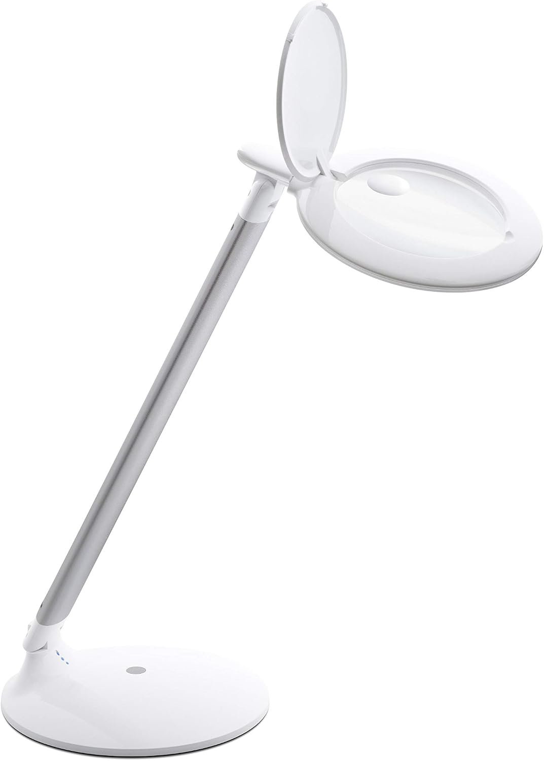 Daylight Company Halo Go Magnifier Lamp, Rechargeable USB, Portable, Lightweight, Desk Lamp Reading, Hobbies, Sewing, Crafts, Nail Salon, Handcrafts and More, Colour Temperature: 6,000 K, White