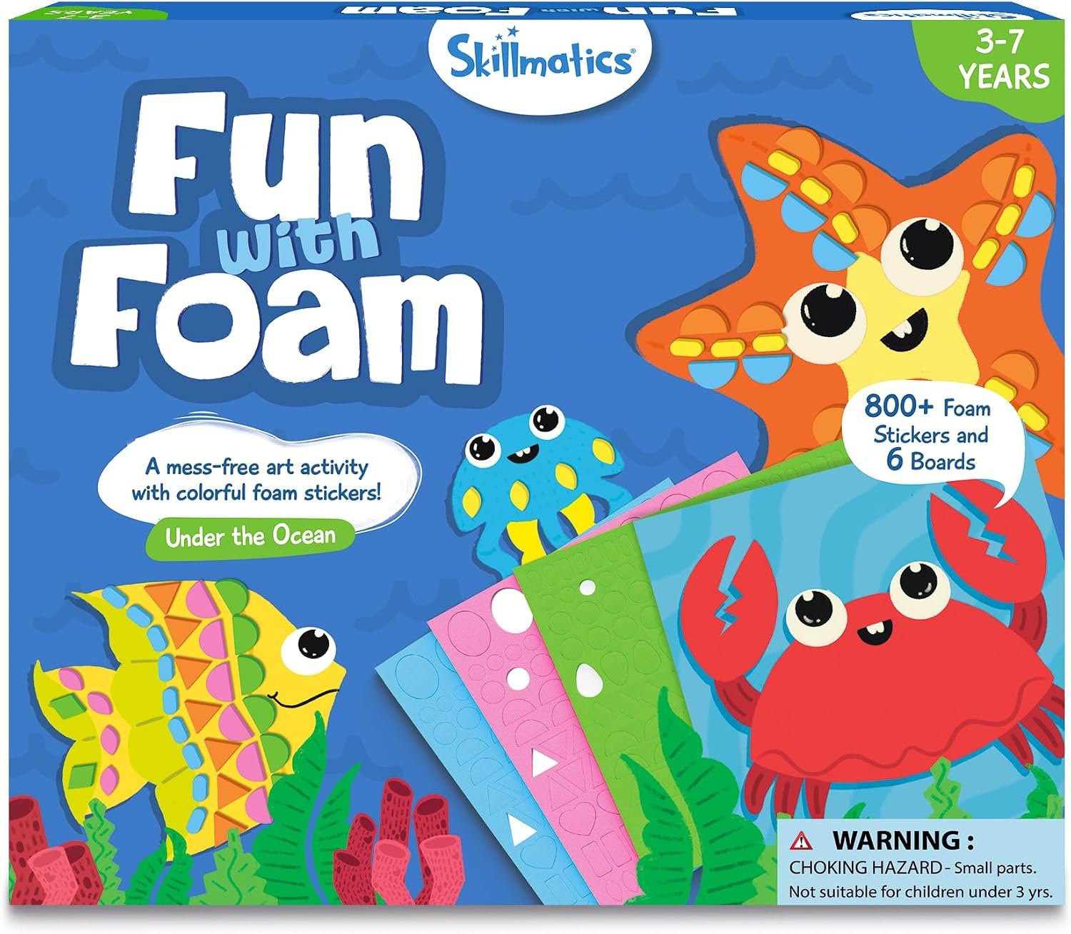 Skillmatics Foam Sticker Art Activity – Under The Ocean, Mess-Free Fun