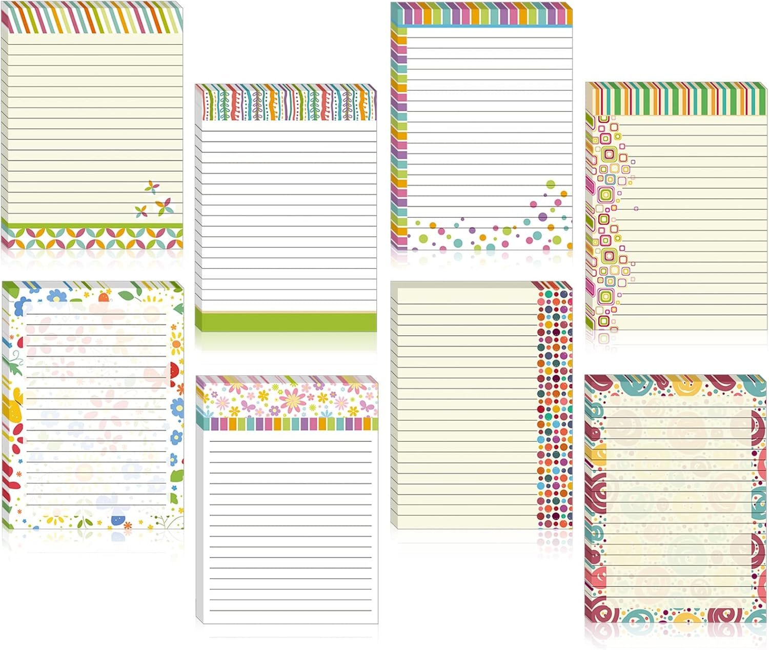 Junkin 8 Pcs Memo Pads for Women, Colorful Funny Note Pads, 4″ x 5.6”