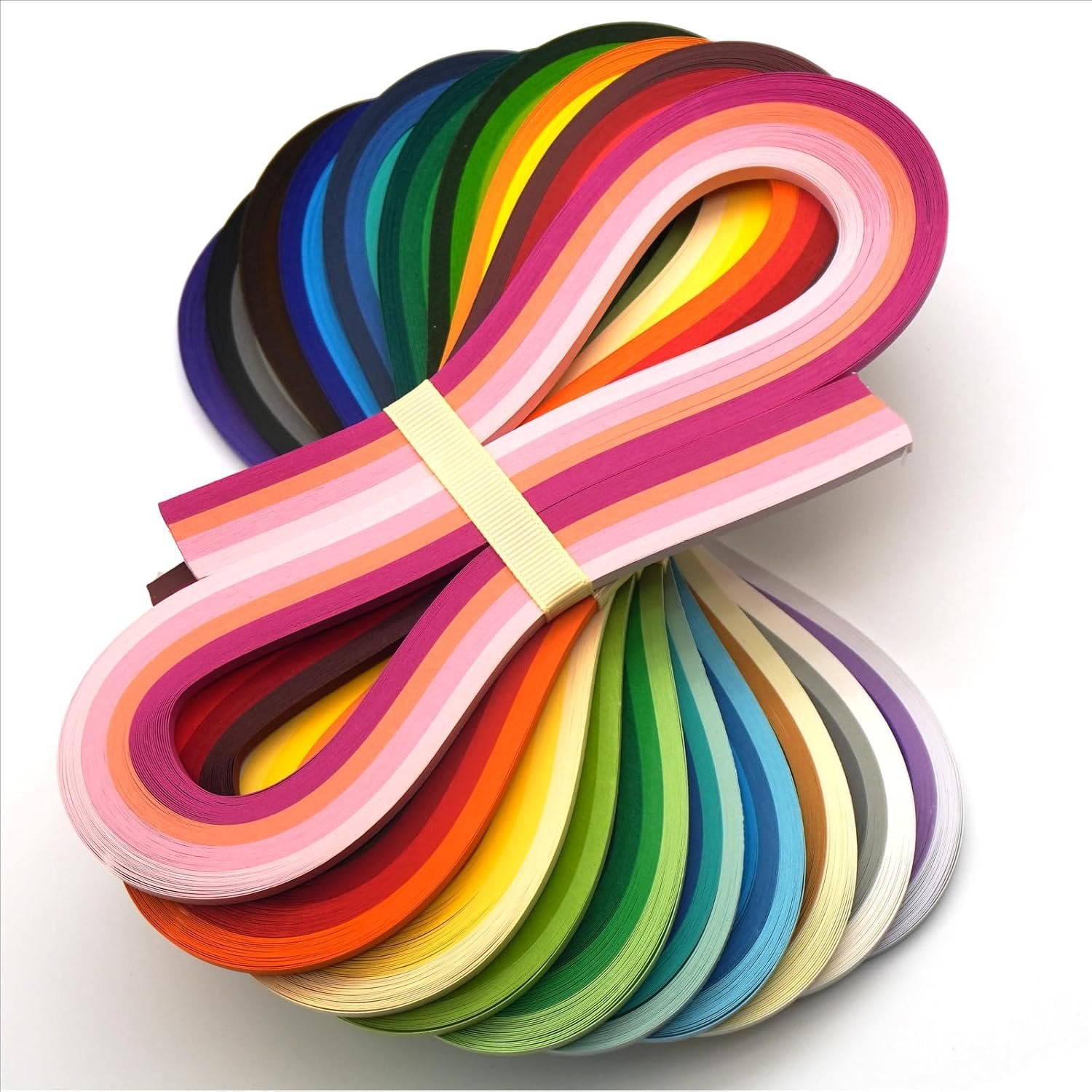 JUYA Thick Quilling Strips Set 40 Colors 160+ GSM 3mm/0.12in Width