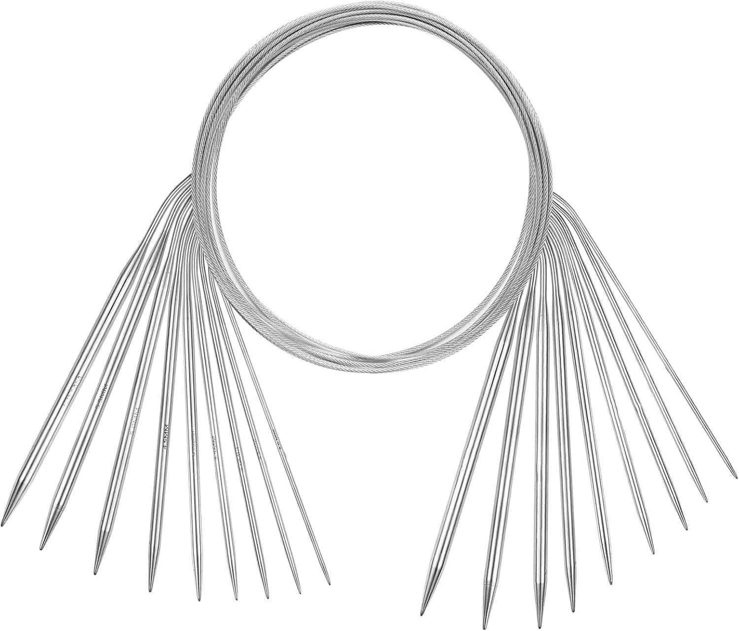 LIHAO Knitting Needles Set, 9PCS Circular, 31.5in