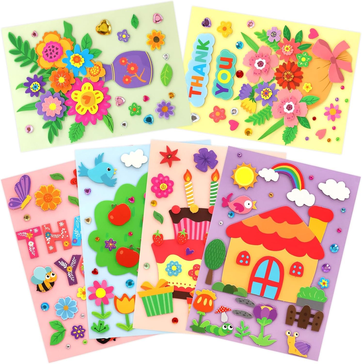 Treasure Cove Card Making Kits for Kids Handmade DIY Greeting Card 12Pcs