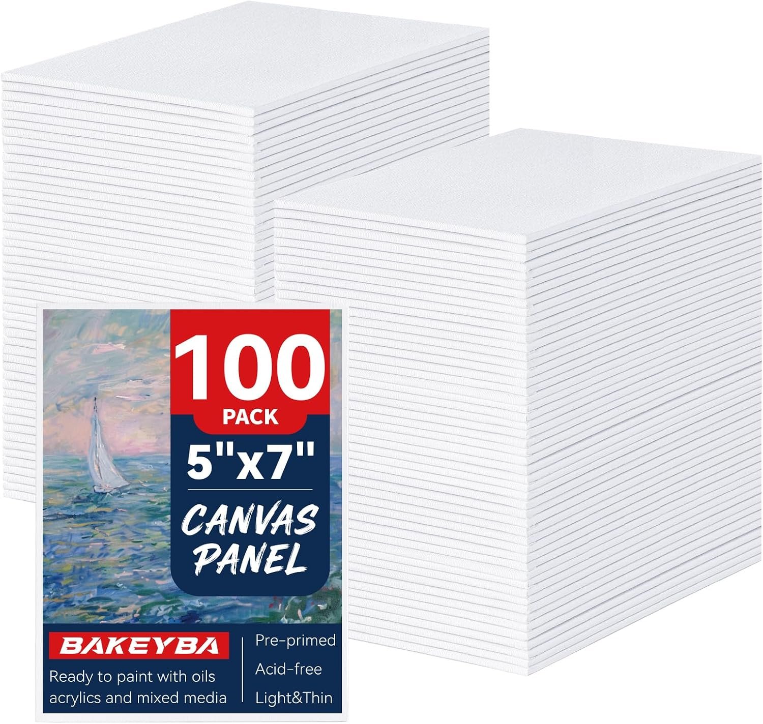 100 Pack 5×7 Inch Small Canvas Boards for Kids Painting