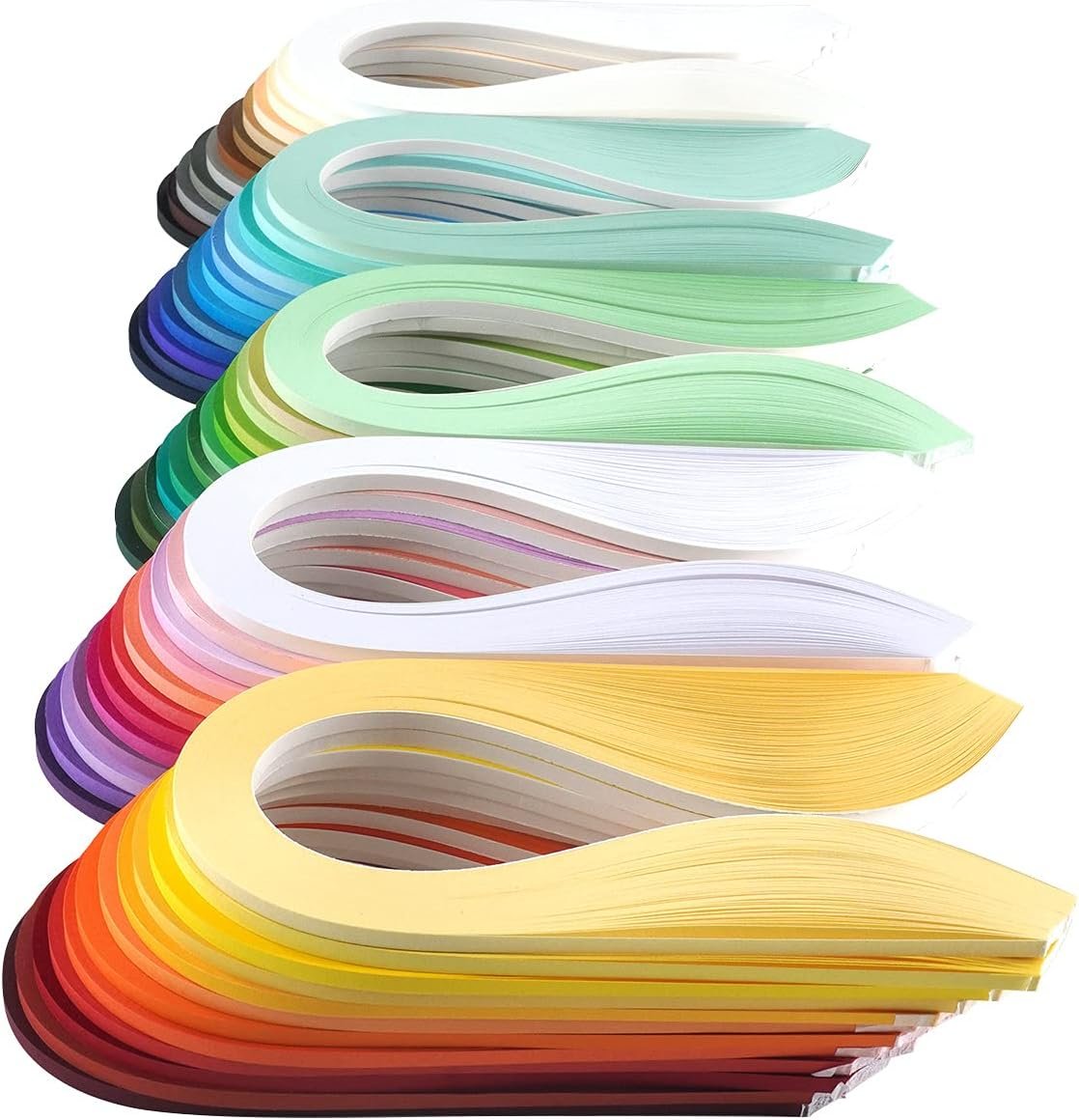 JUYA Solid-Color Quilling Strips Set 60 Colors 6000 Strips 2mm/0.08in