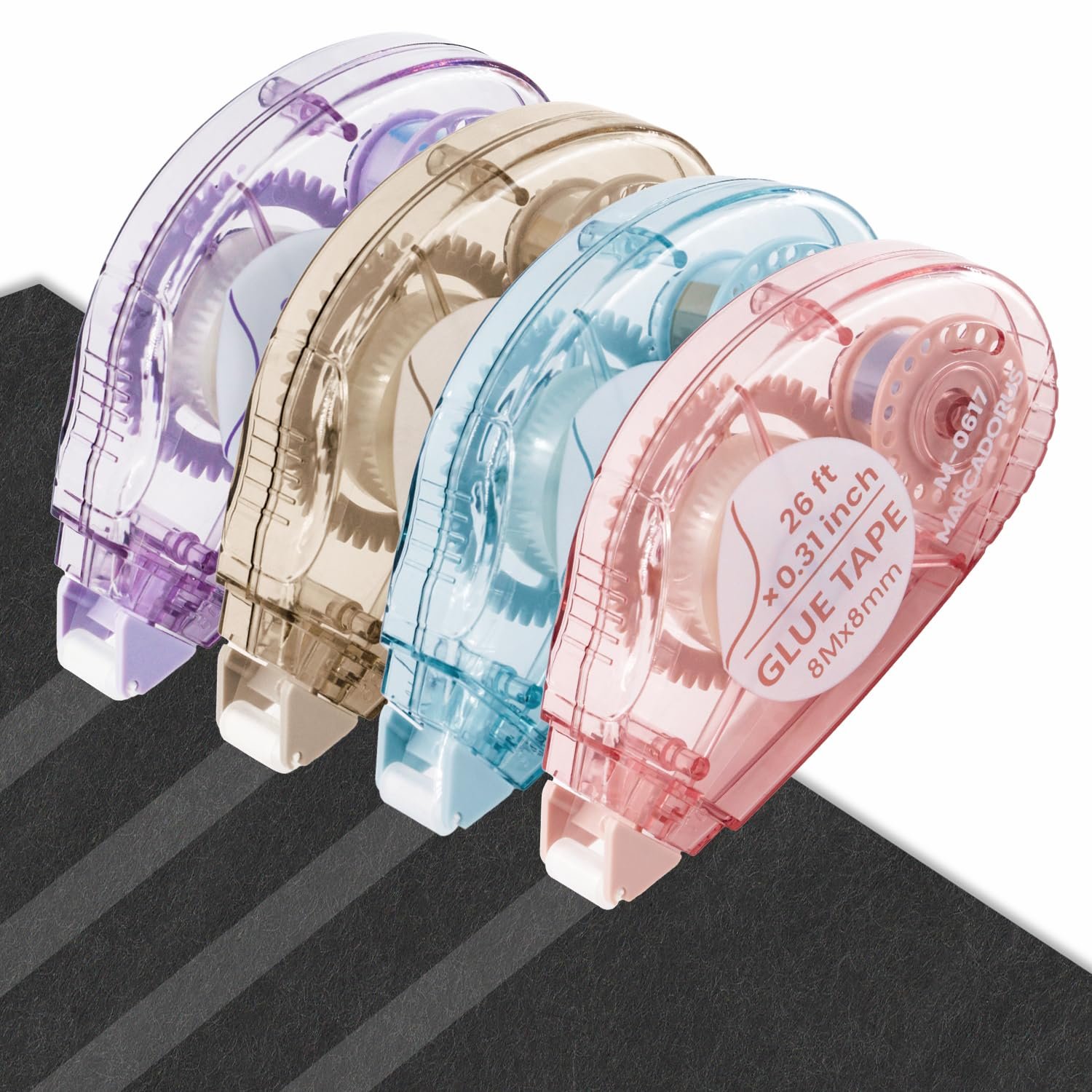 MARCADORUS Glue Tape for Scrapbooking, Double Sided Tape Roller 104Ft Total