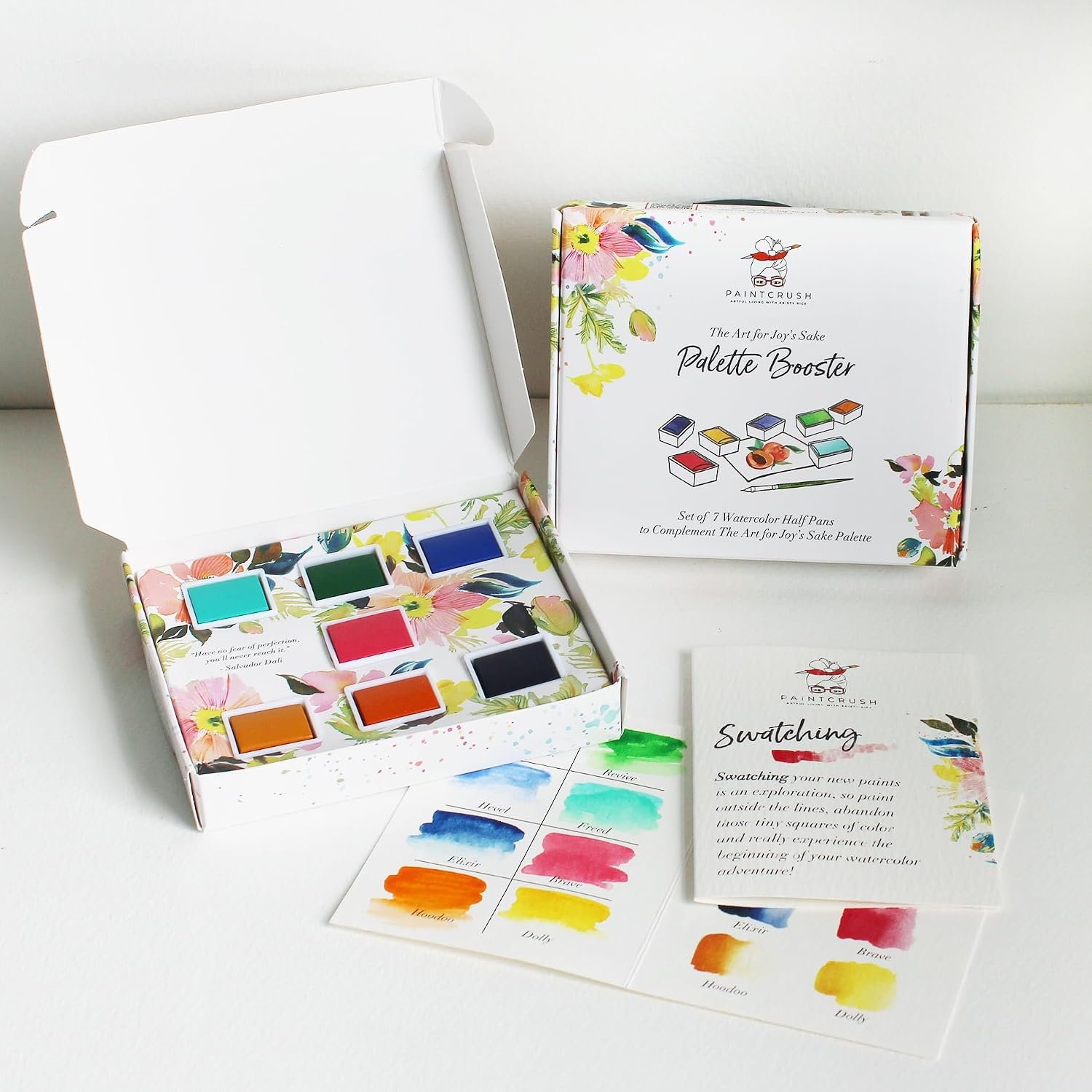 Paintcrush Art for Joy’s Sake Watercolor Booster Set, Watercolor Set of 7 colors, Watercolors for adults, Mini Watercolor Set