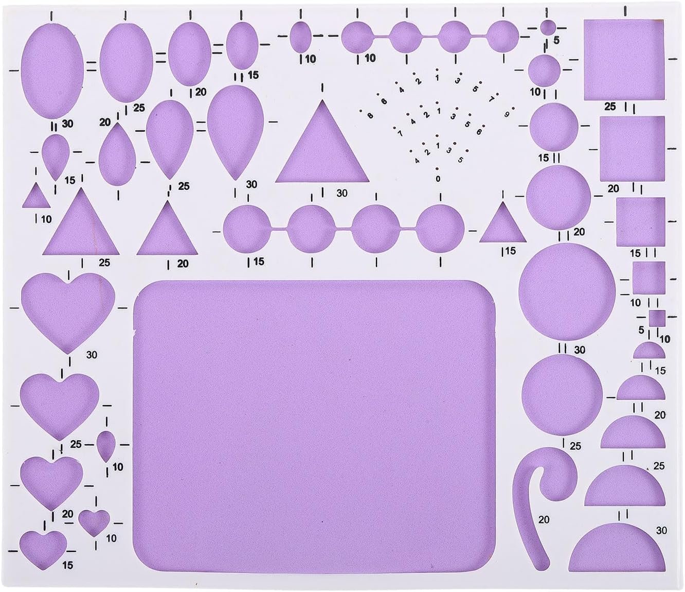 MECCANIXITY Paper Quilling Template Board, 8.3 x 7 Inch Quilling Boards Mould Crimper Tool for Papers Strips DIY Art Crafts, White