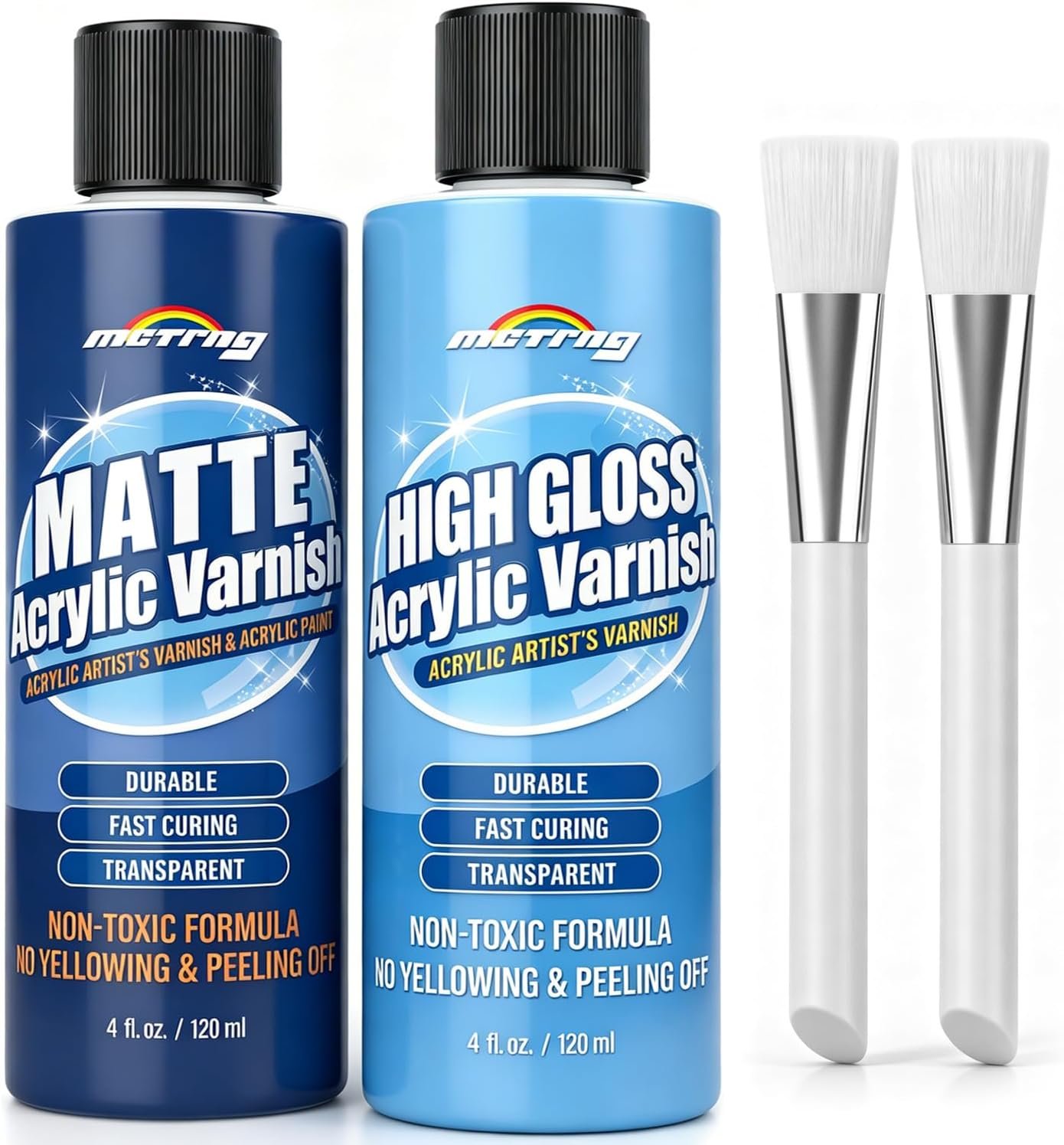 Clear Acrylic Paint Sealer, Gloss & Matte Varnish for Art Crafts, Painting
