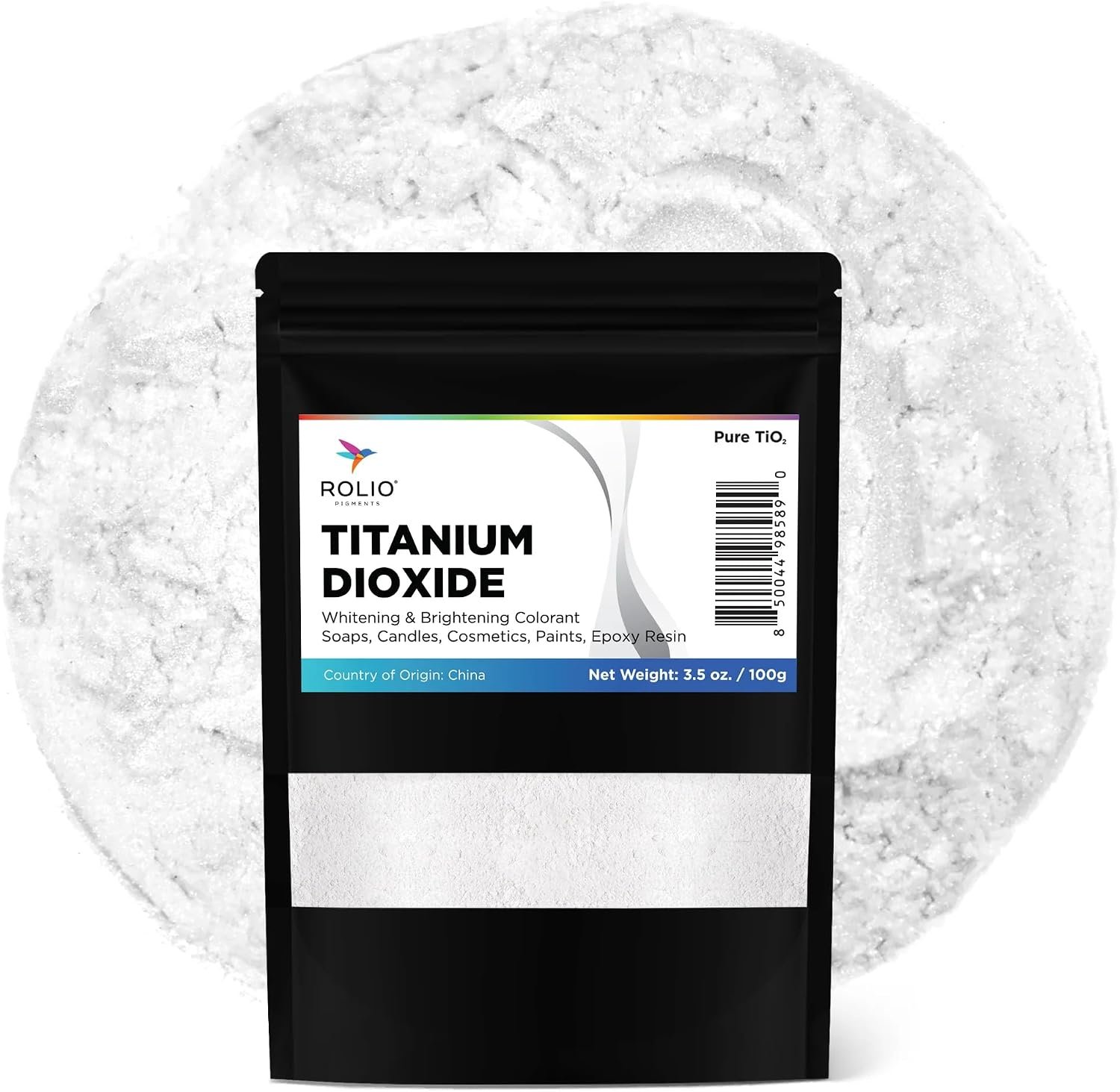 Rolio – Titanium Dioxide Powder Colorant Bag – White, 100g