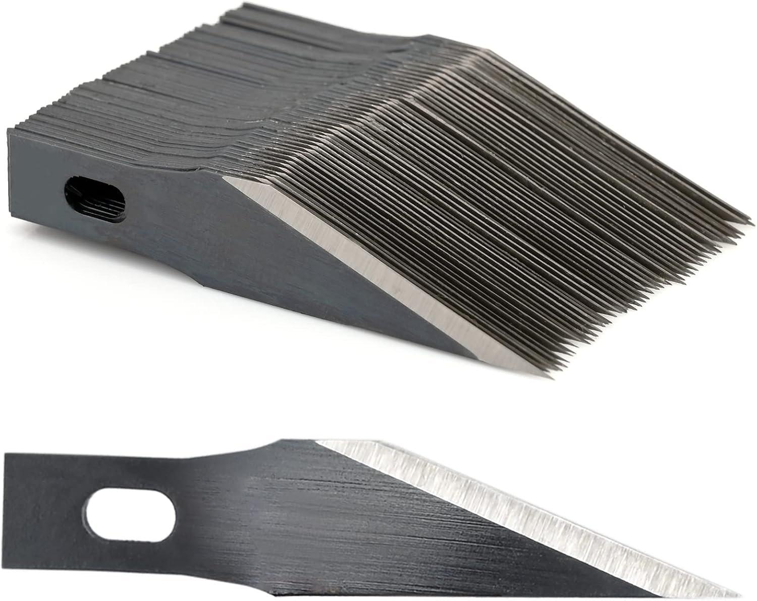 EHDIS Precision Craft Knife Blades 11# Refill Art Blades Cutting Tool With Storage Case for Hobby, Scrapbooking, Stencil (50)