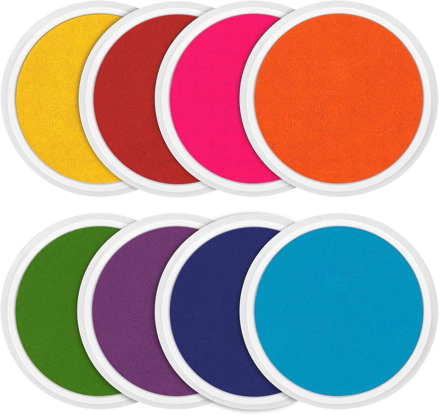 Ink Pad Pads for Rubber stamps, 7″Stamp Pad with 8 Colors for Kids