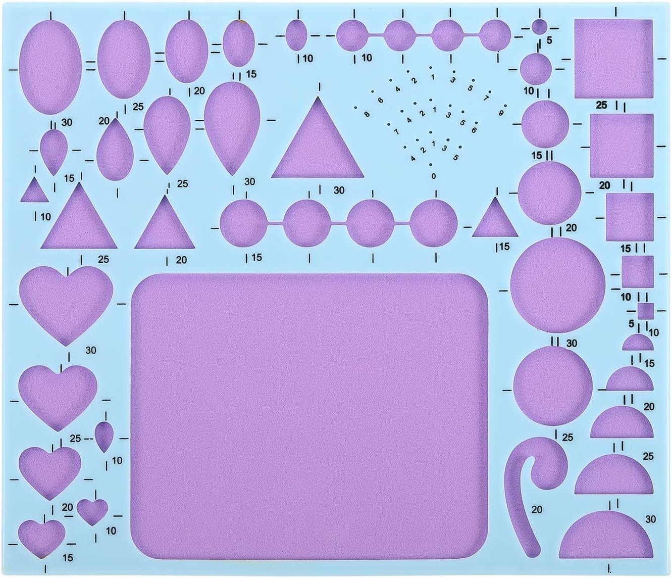 MECCANIXITY Paper Quilling Template Board 8.3×7″ Quilling Board Mould Blue