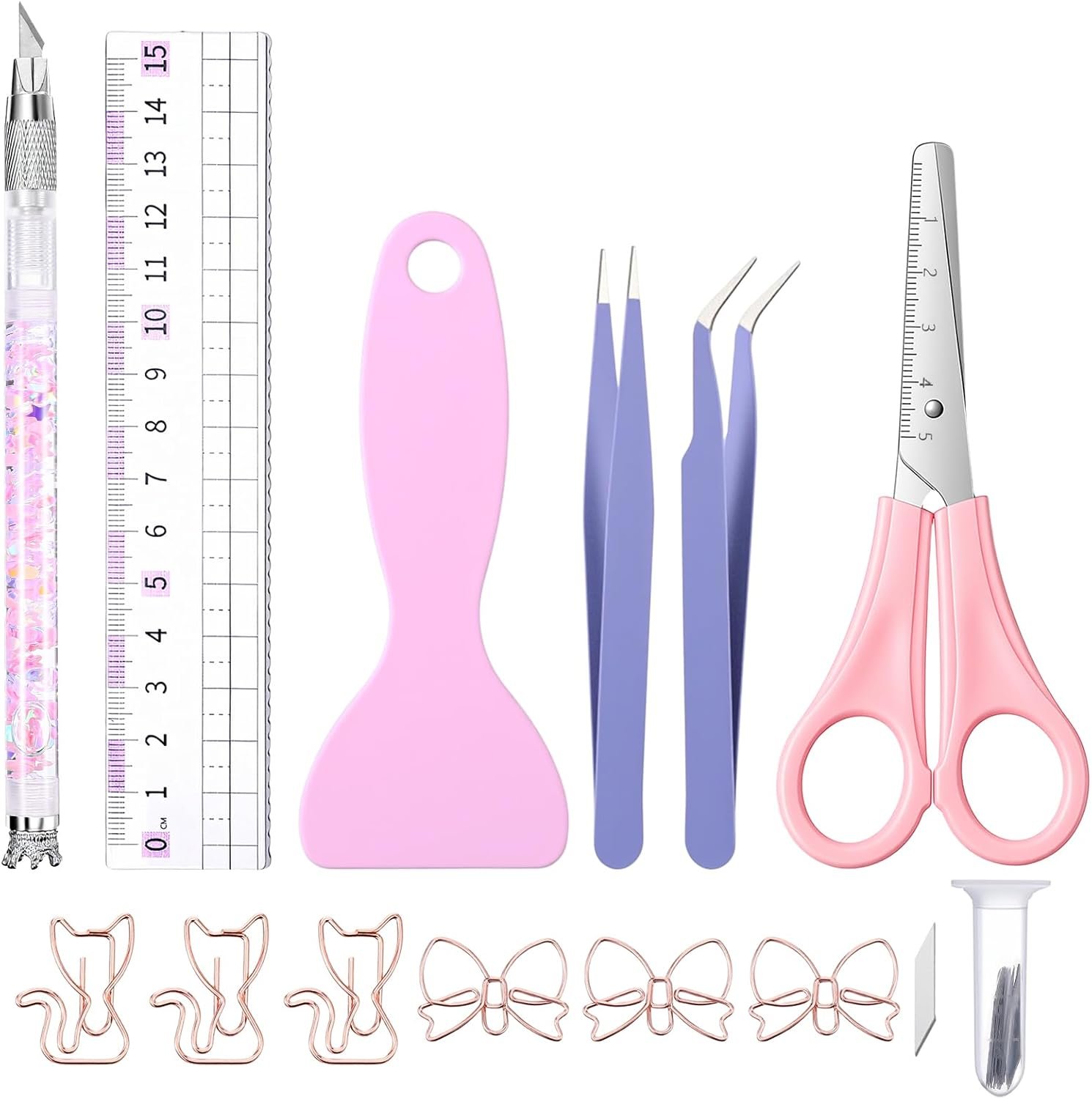 Mabor Scrapbooking Tools for Craft DIY, 12Piece Colorful Craft Tool Set