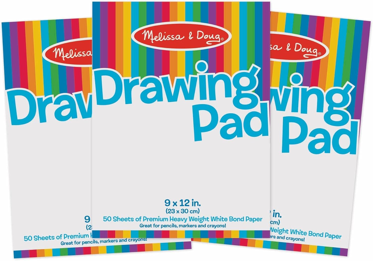 Melissa & Doug 9×12 Drawing Paper Pad 3-Pack