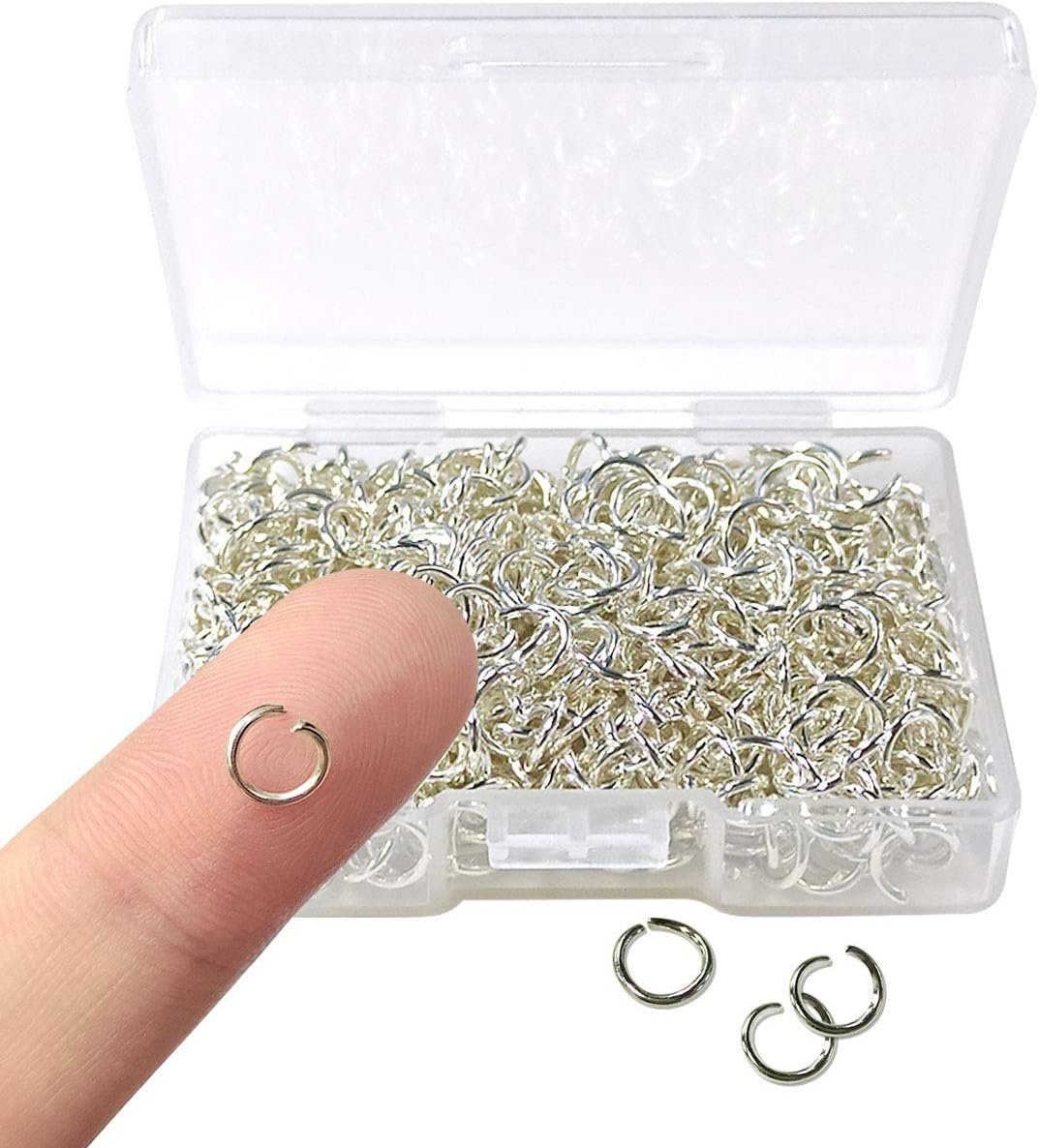 600 Pcs Silver Plated Jump Split Circle Clasp Connecting Rings