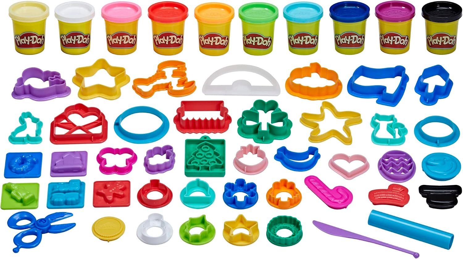 Play-Doh Holiday Set of Tools, 43 Accessories & 10 Modeling Compound Colors, Kids Toys, Holiday Arts and Crafts for Kids 3+ (Amazon Exclusive)