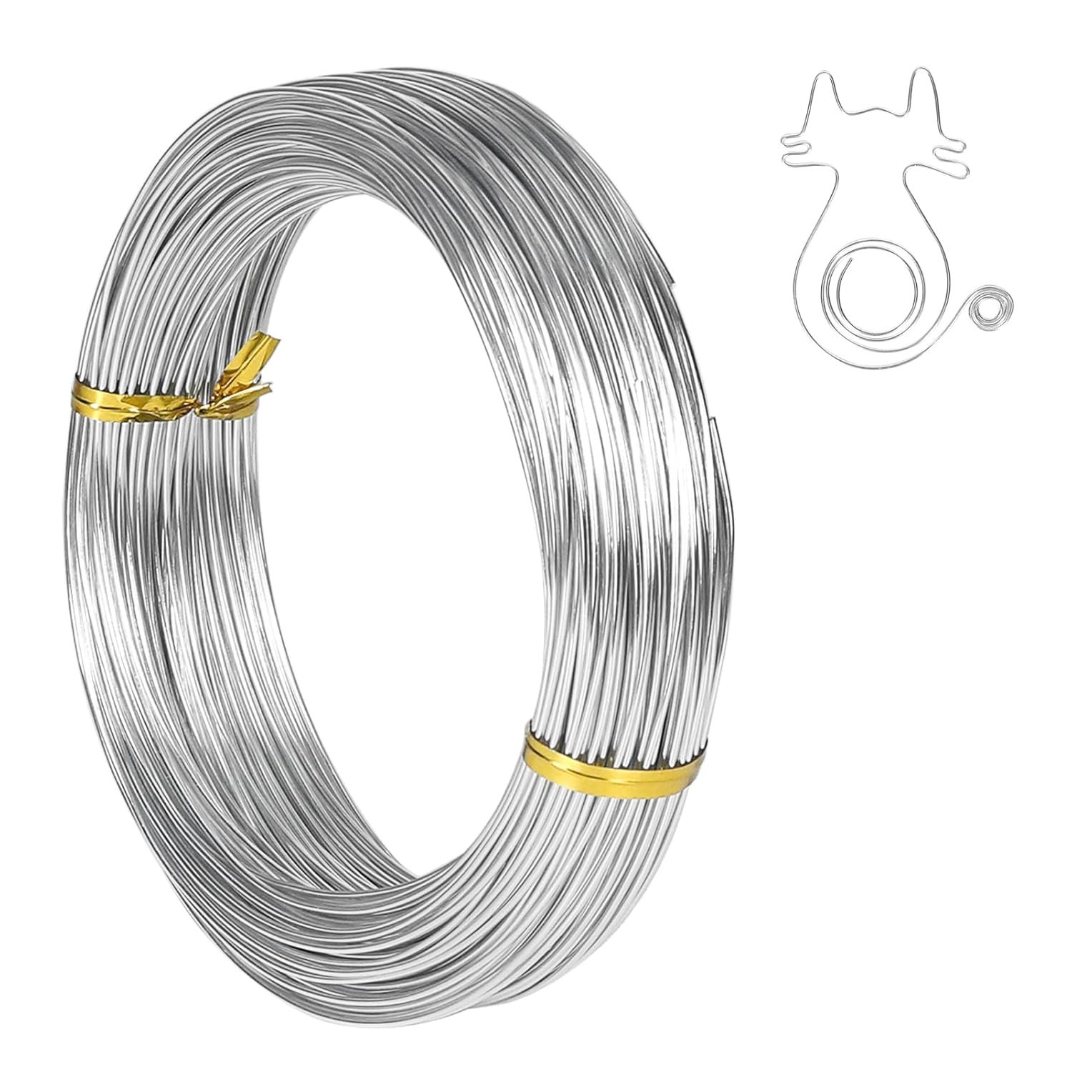 Tenn Well 18 Gauge Aluminum Craft Wire, 165 Feet 1mm Bendable Jewelry Wire