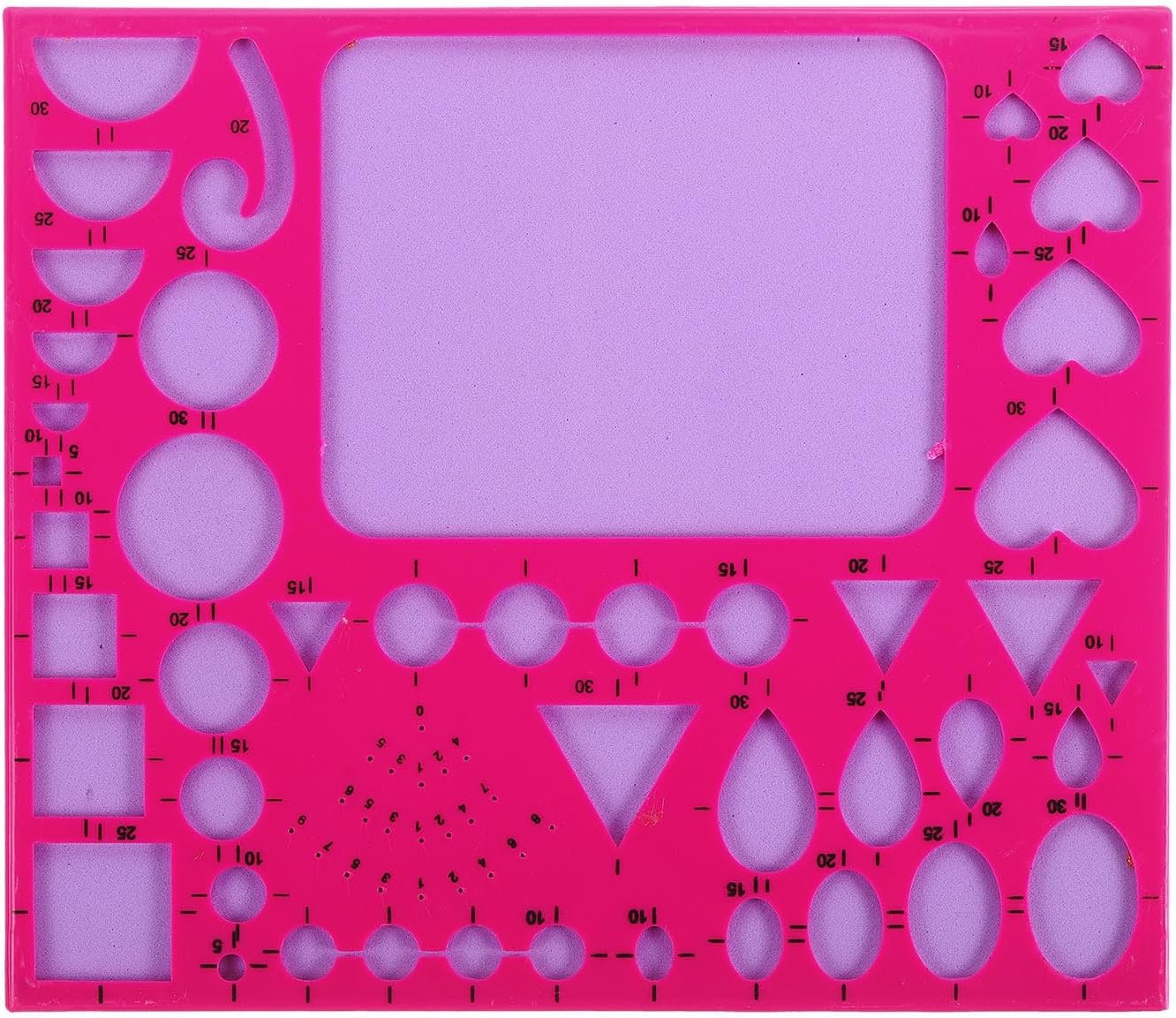 MECCANIXITY Paper Quilling Template Board, 8.3 x 7 Inch Quilling Board Mould Crimper Tool for Papers Strips DIY Art Crafts, Rose Red