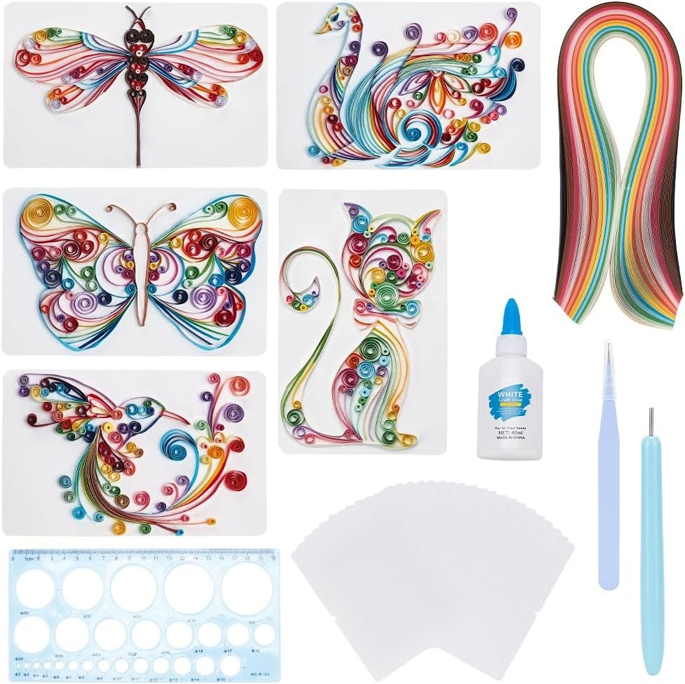 WEBEEDY 20 Sets Paper Quilling Kits for Adults Beginners