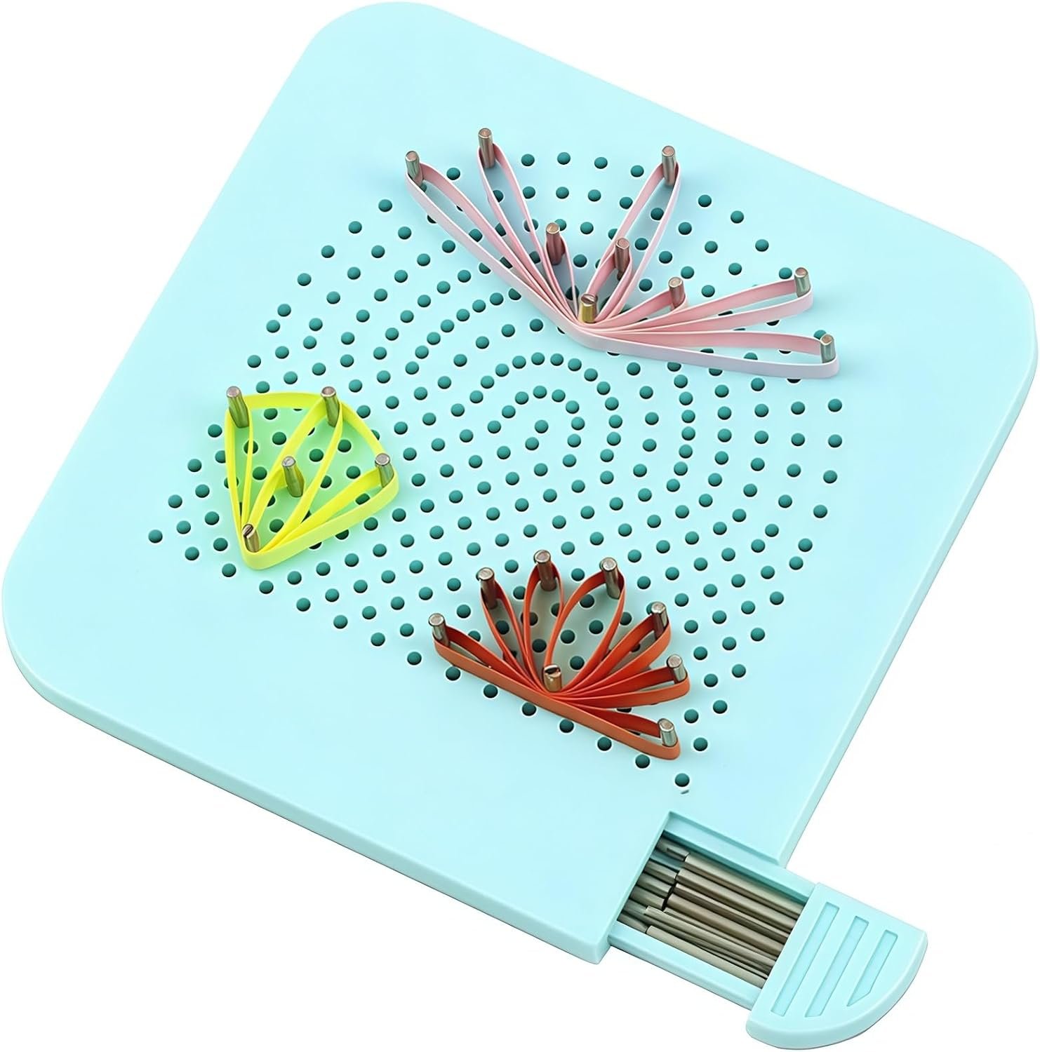 YURROAD Quilling Board with Pins & Storage Drawer, Compact Paper Quilling Shaping Board for More Even Coils, Petals, Leaves, Cards and Decorative Craft Details