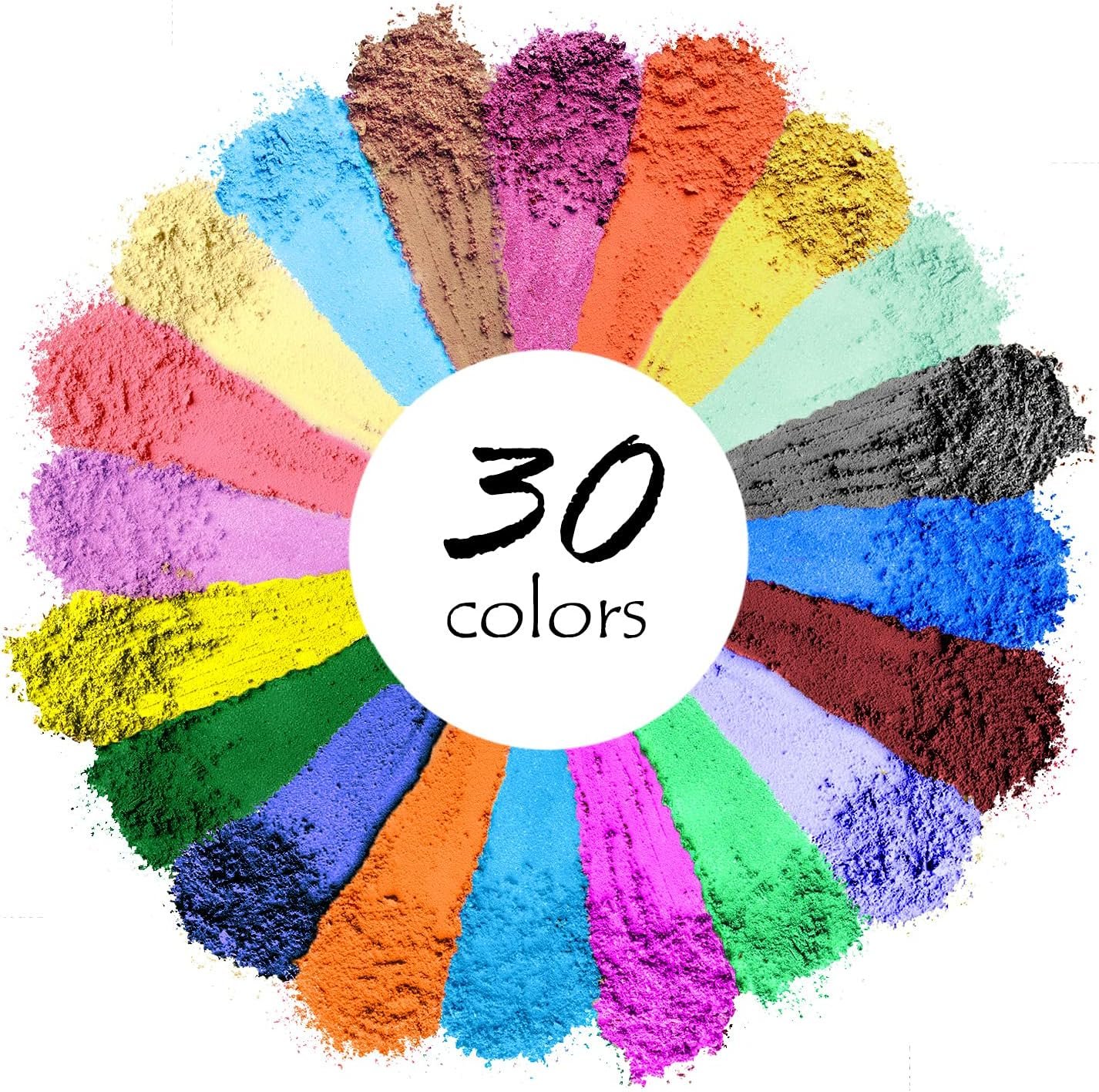 Mica Powder,30 Color Resin Pigment,Natural Cosmetic Grade Mica Powder