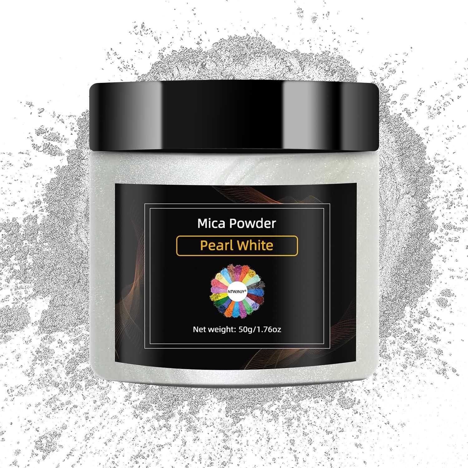NTWJNJY Pearl White Mica Powder for Epoxy Resin，Natural Shimmer Mica Powder