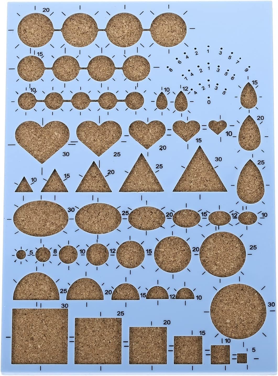 PATIKIL Paper Quilling Template Board 8×6 Inch, Mould Crimper Tool for Paper Strips DIY Art Crafts, Blue