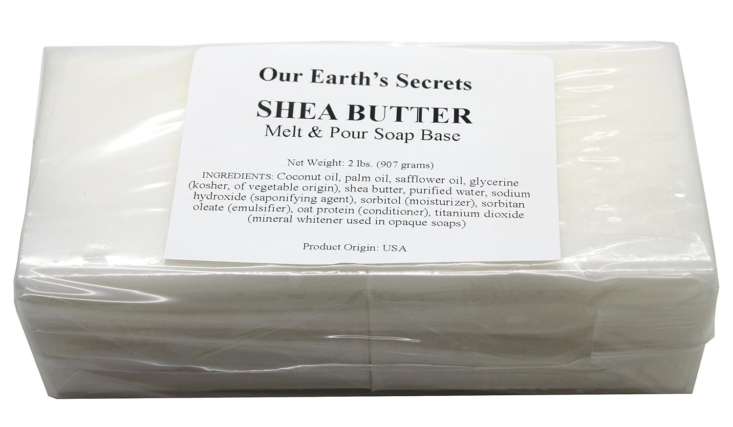 Our Earth’s Secrets Shea Butter – 2 Pound Melt and Pour Soap Base