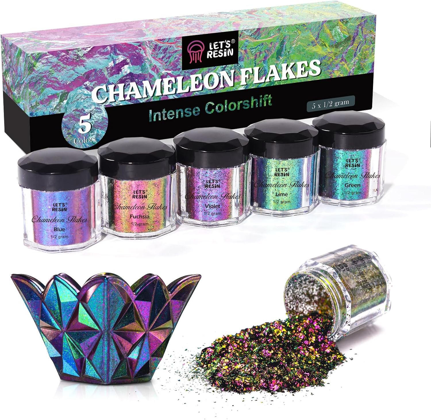 LET’S RESIN Chameleon Flakes, Resin Supplies