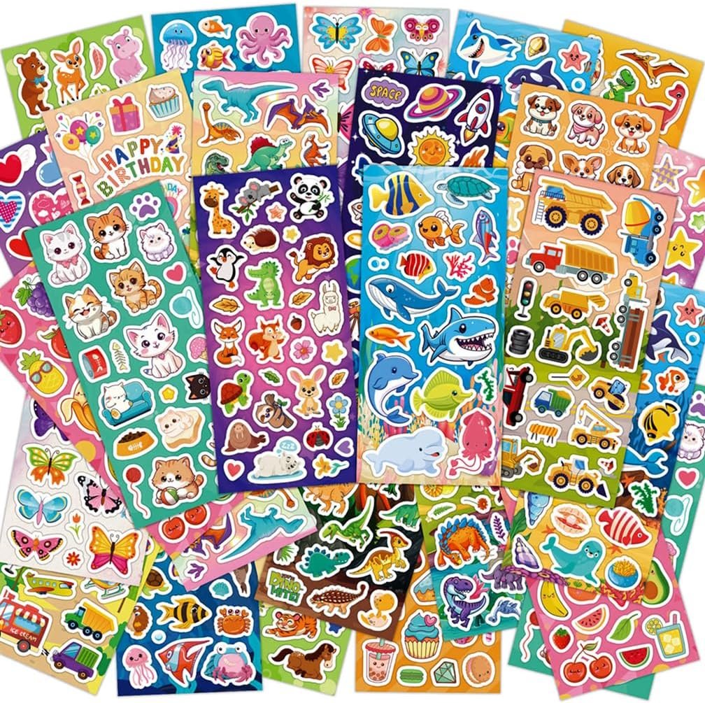 36 Sheets Stickers for Kids, Cute Stickers for Scrapbooking, Party Favors