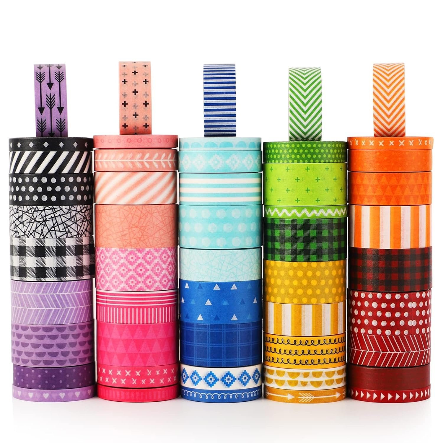 KEVIN&SASA CRAFTS 50 Rolls Washi Tape Set