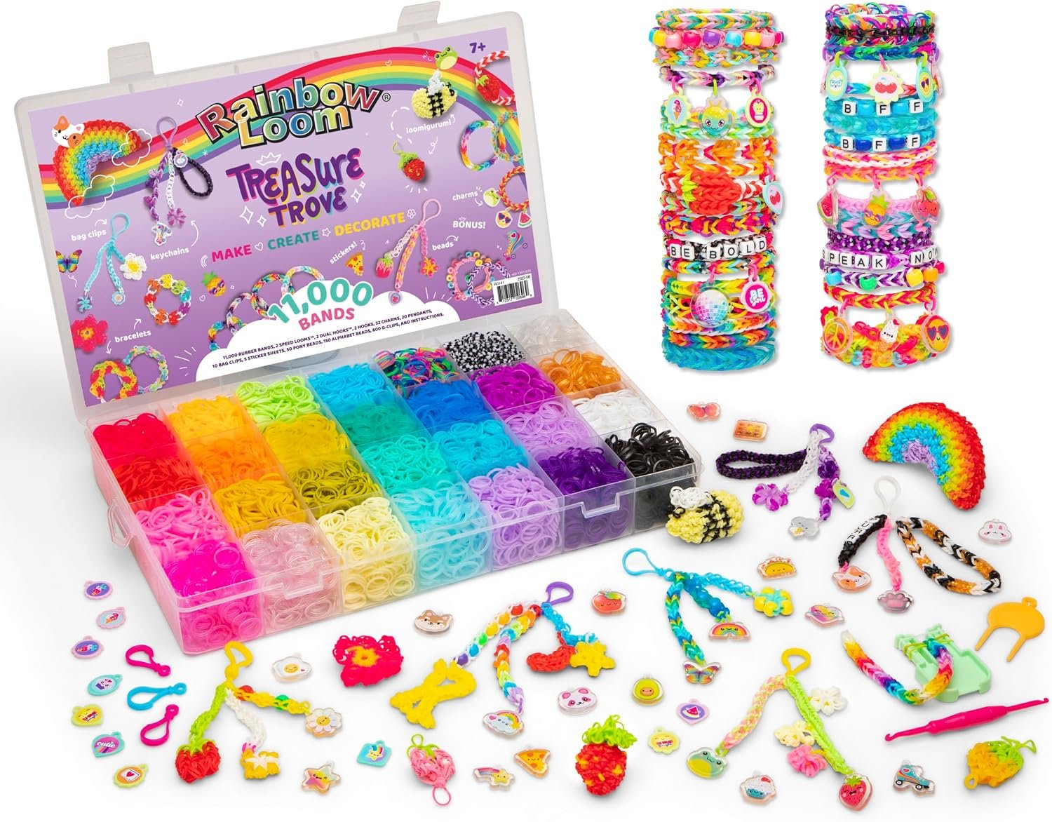 Rainbow Loom Treasure Trove – DIY Rubber Band Bracelet Craft Kit – 11,000pc