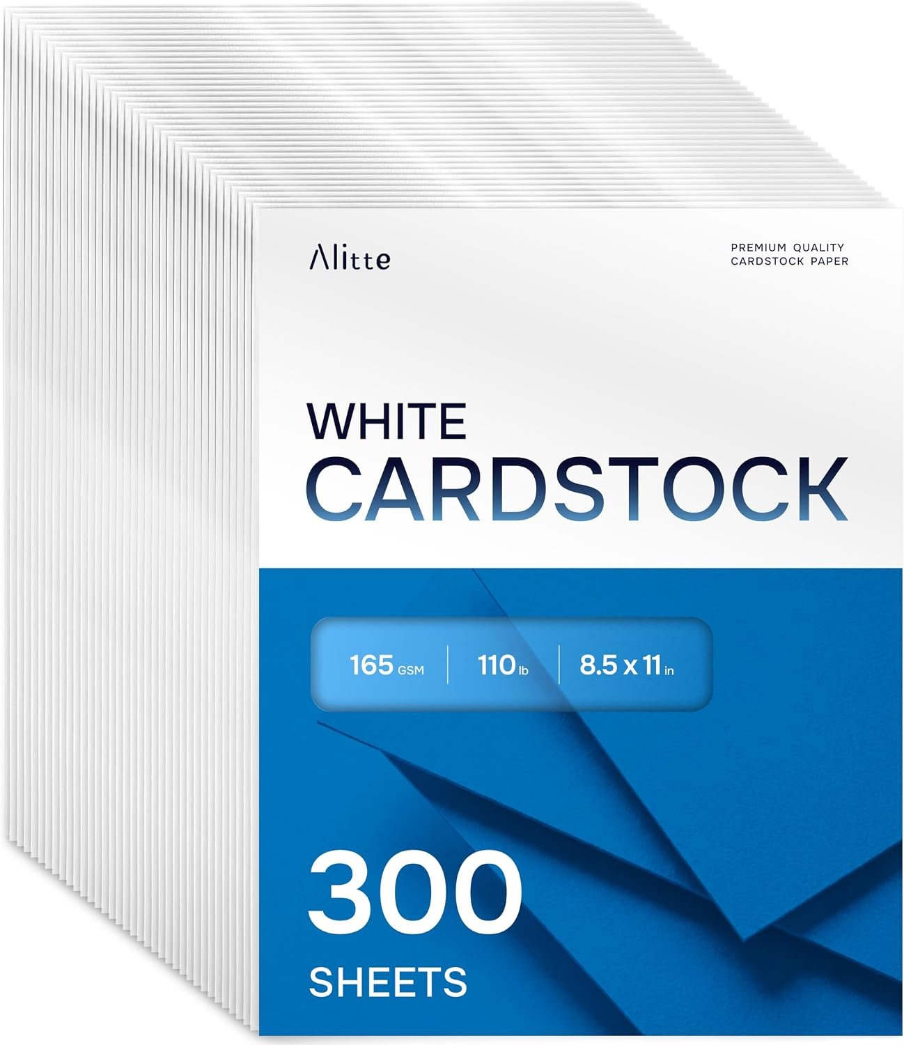 Cardstock Paper | 300 Pack, White Card Stock Printer Paper 8.5 x11, Heavyweight Thick, 110 lb, Premium Smooth Sheets and Printer Compatible – for Crafts, Cards, and Business