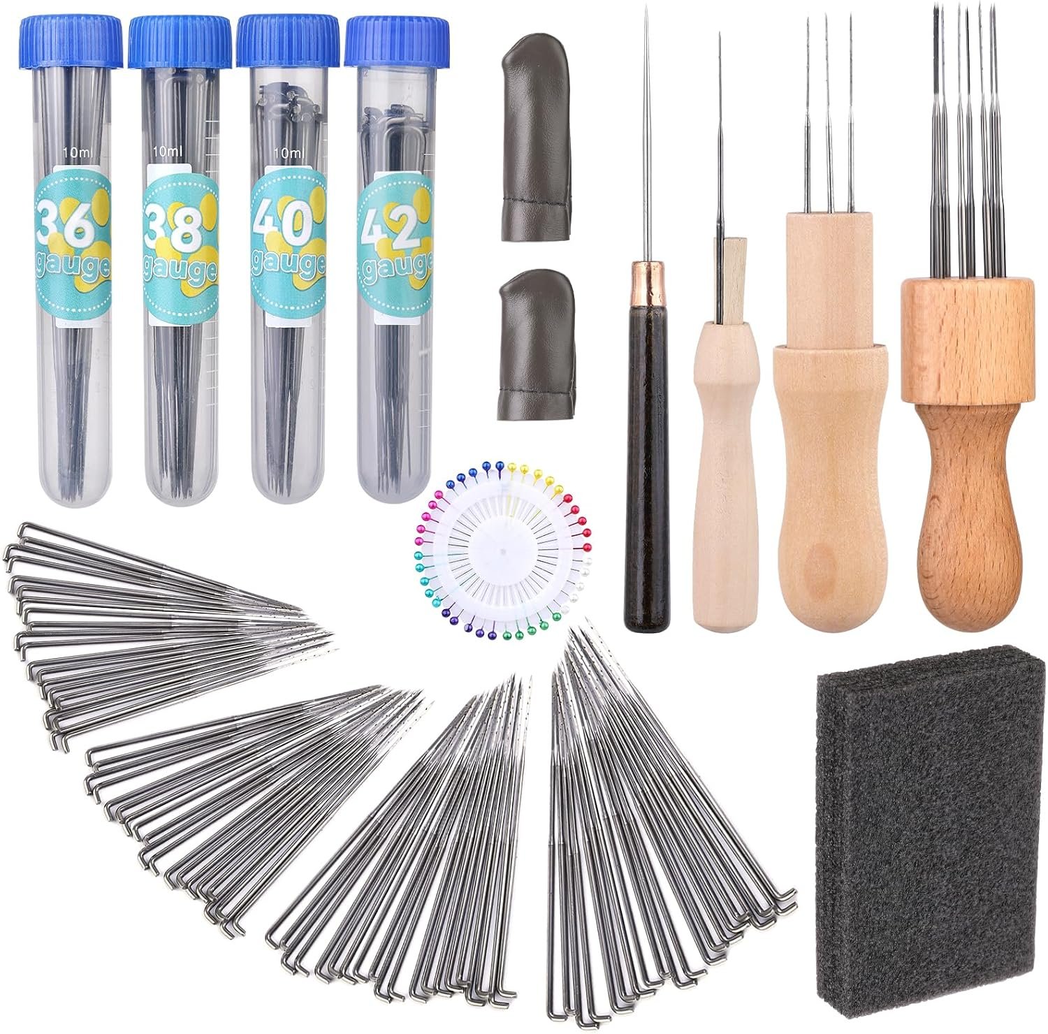 Yizzvb 127 Pcs Needle Felting Needles, Needle Felting Tools Felting Needles