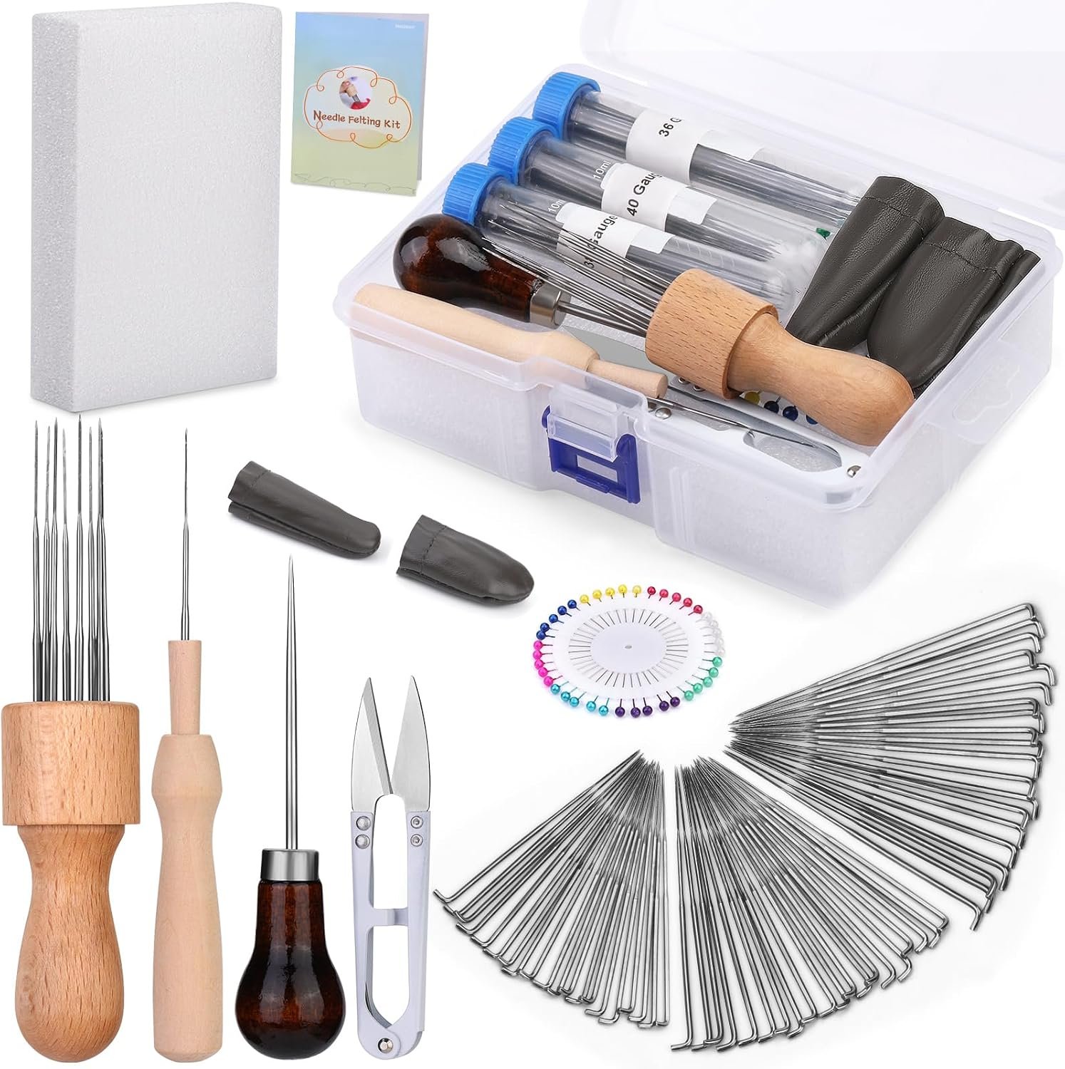 IMZAY Needle Felting Tools, 60 Pcs 3 Sizes Needle Felting Supplies