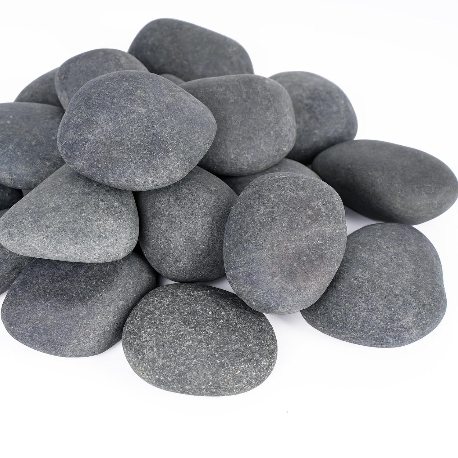 Pulovin 20 lbs River Rocks for Landscaping, Planters, 2″-3″ Beach Pebbles