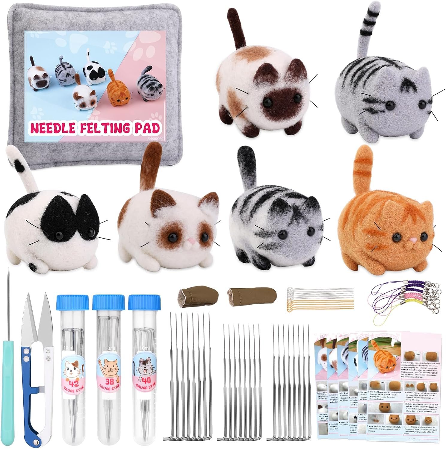 UOOU Felting Kit, Needle Felting Kits for Beginners Adult, Wool Felting Kit