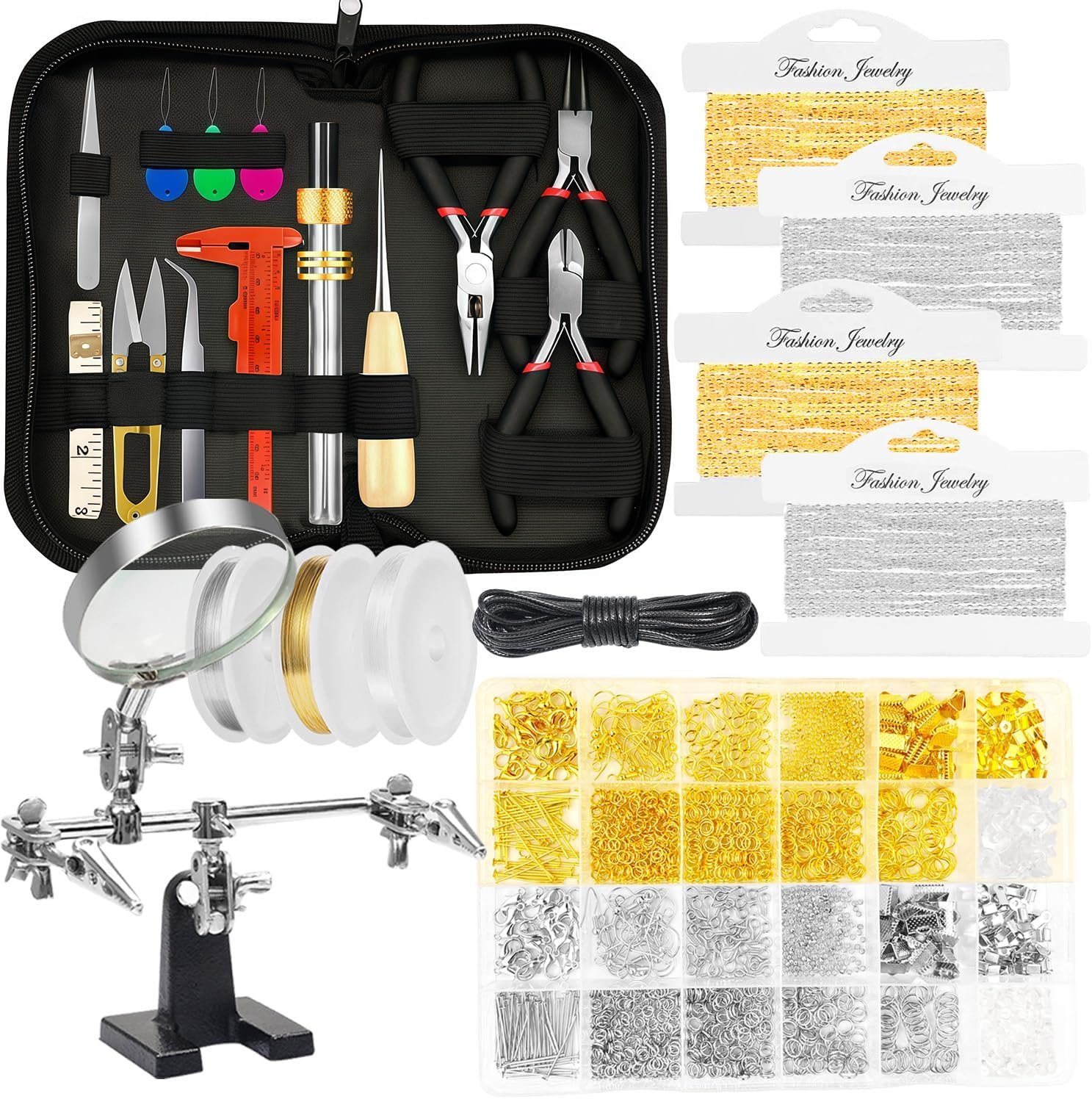 MONVICT Jewelry Making Supplies Kit with Jewelry Making Tools, Findings