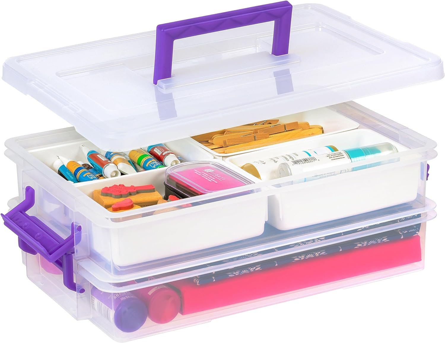 IRIS USA Storage Bins with Lids |Made in USA| 9 Qt – (1-Pack) – Clear