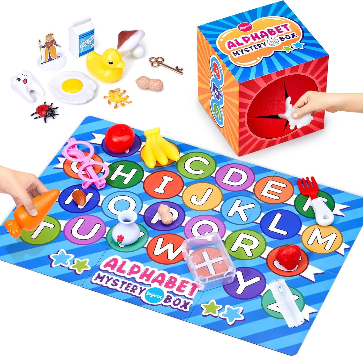 JoyCat Mystery Alphabet Box 26PCS, Letter Sorting Matching Game