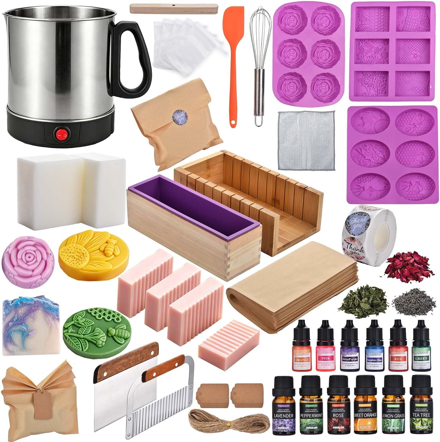 Soap Making Kit for Adults Soap Making Supplies with Melter Pot