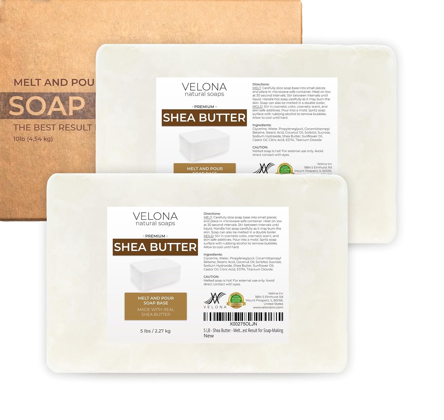 velona 10 lb – Shea Butter Soap Base, Melt & Pour, SLS/SLES Free