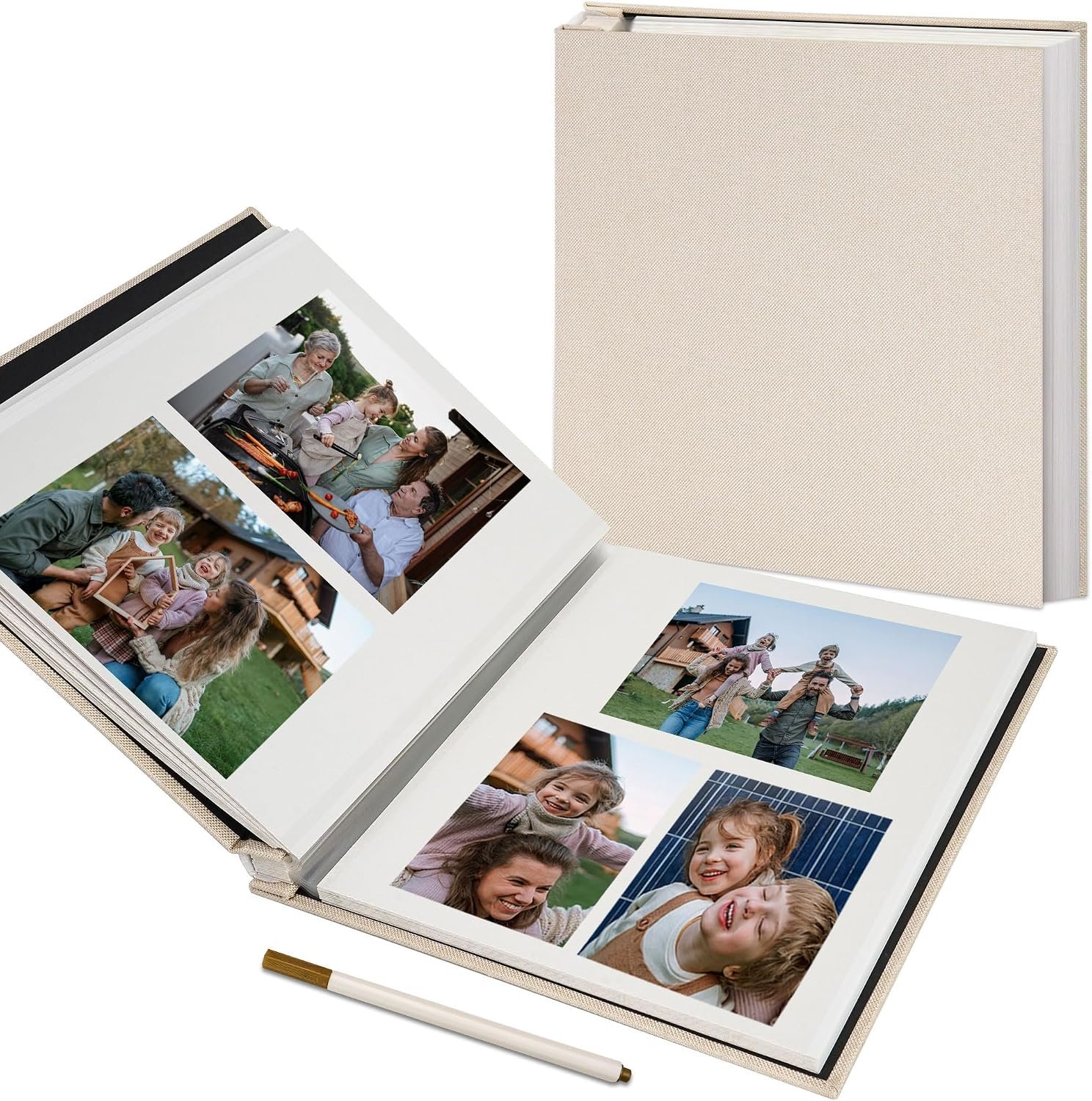 Vienrose Self Adhesive Photo Album, 40 Pages, 11 x 10.6 in, Beige