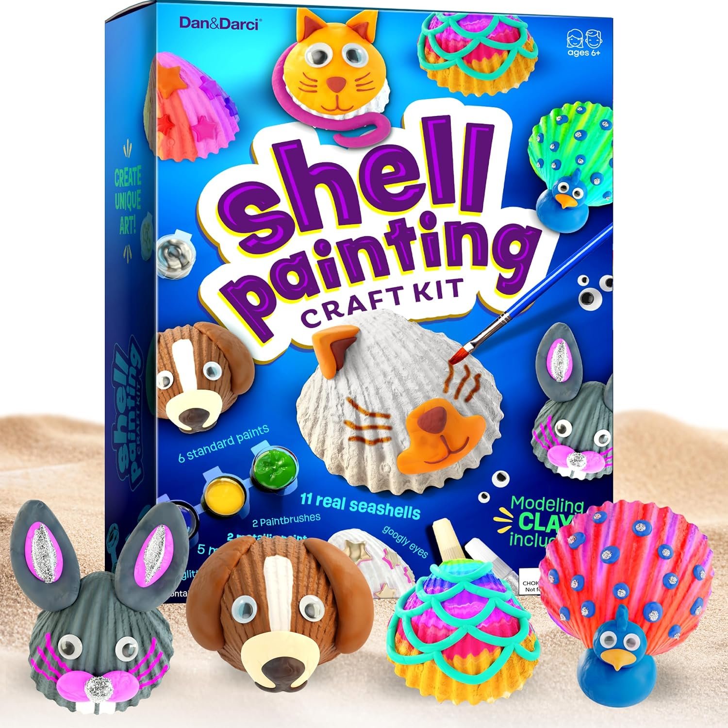 Shell Painting Craft Kit for Kids – Craft Activities Kits – Arts & Crafts